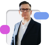 man in suit with glasses